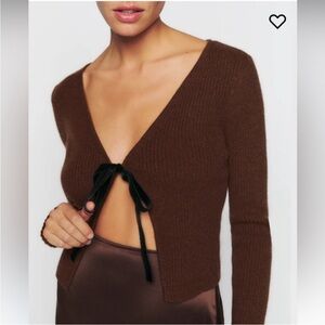 Reformation sexy brown cardigan